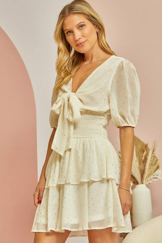 Tiered Dress With Smocked Waist