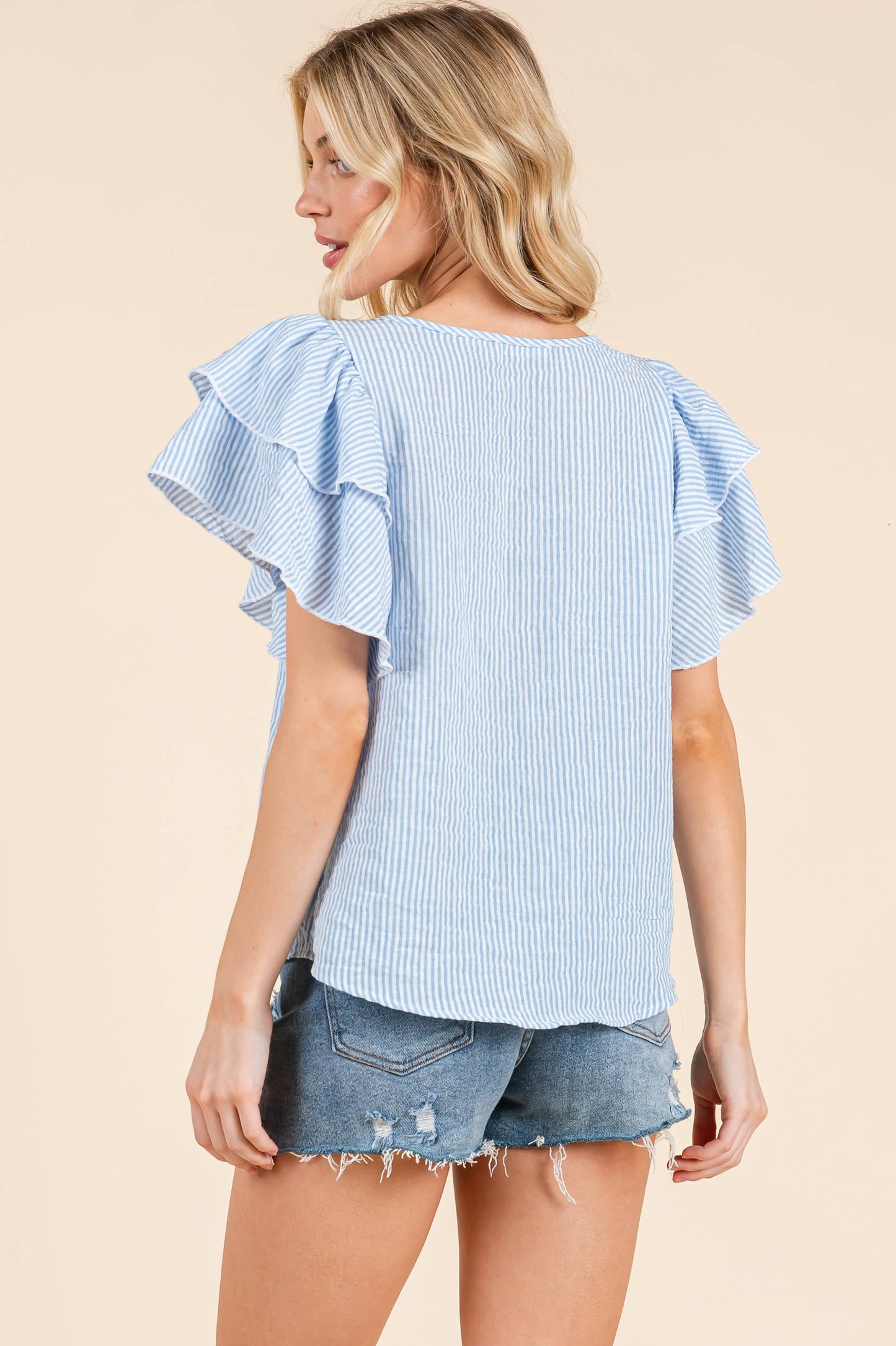 Ruffle Sleeve Breeze Top