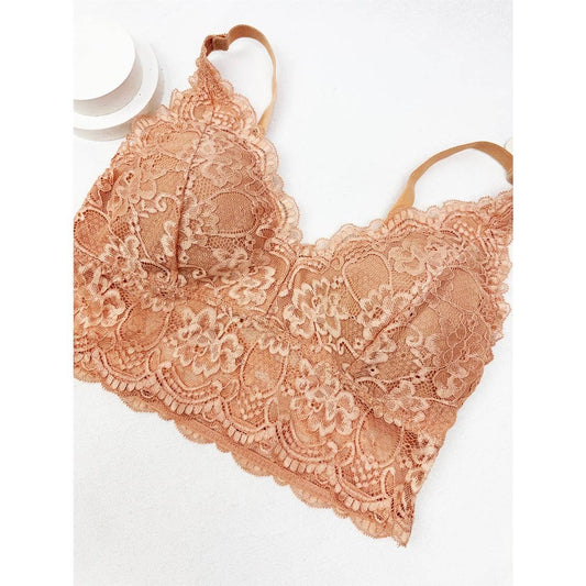 Floral Lace Bralette with Adjustable Straps