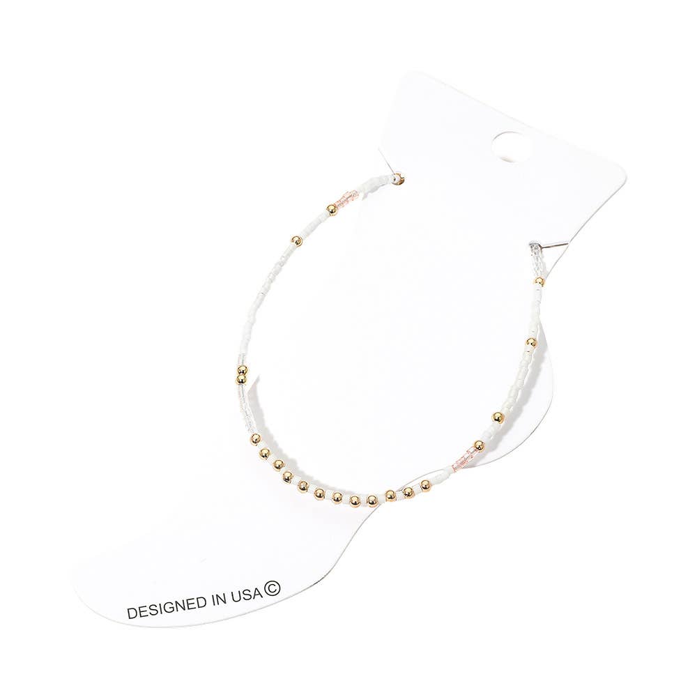 Faceted Beaded Anklet