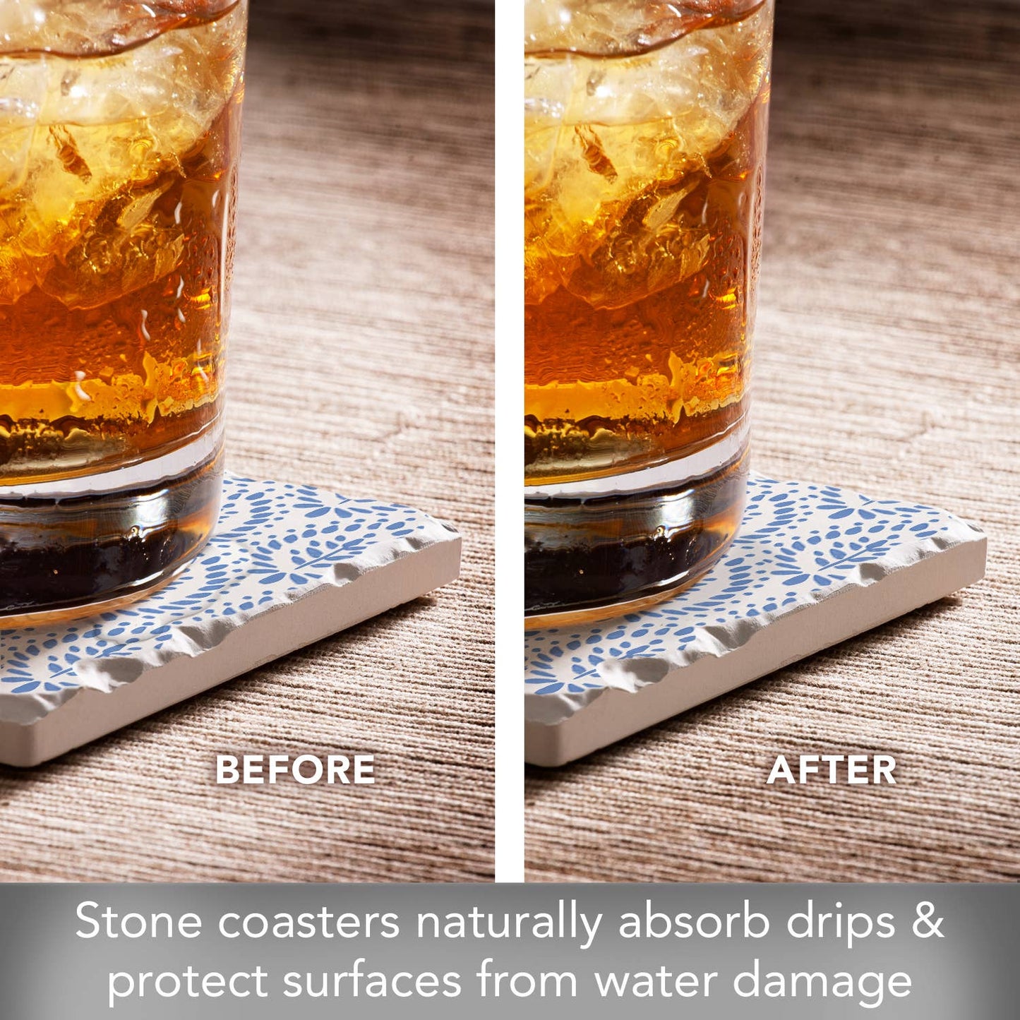 Wild Meadow Absorbent Tumbled Tile Coaster