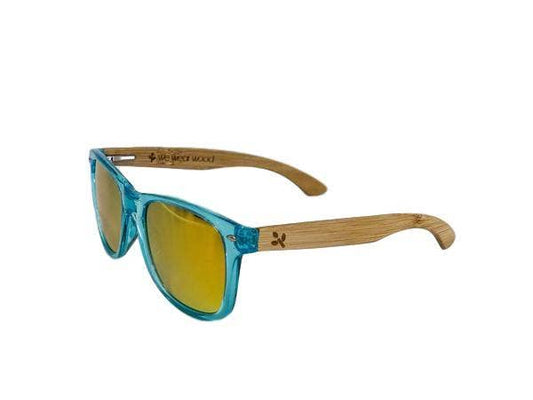 Ocean Blue Bamboo Sunglasses