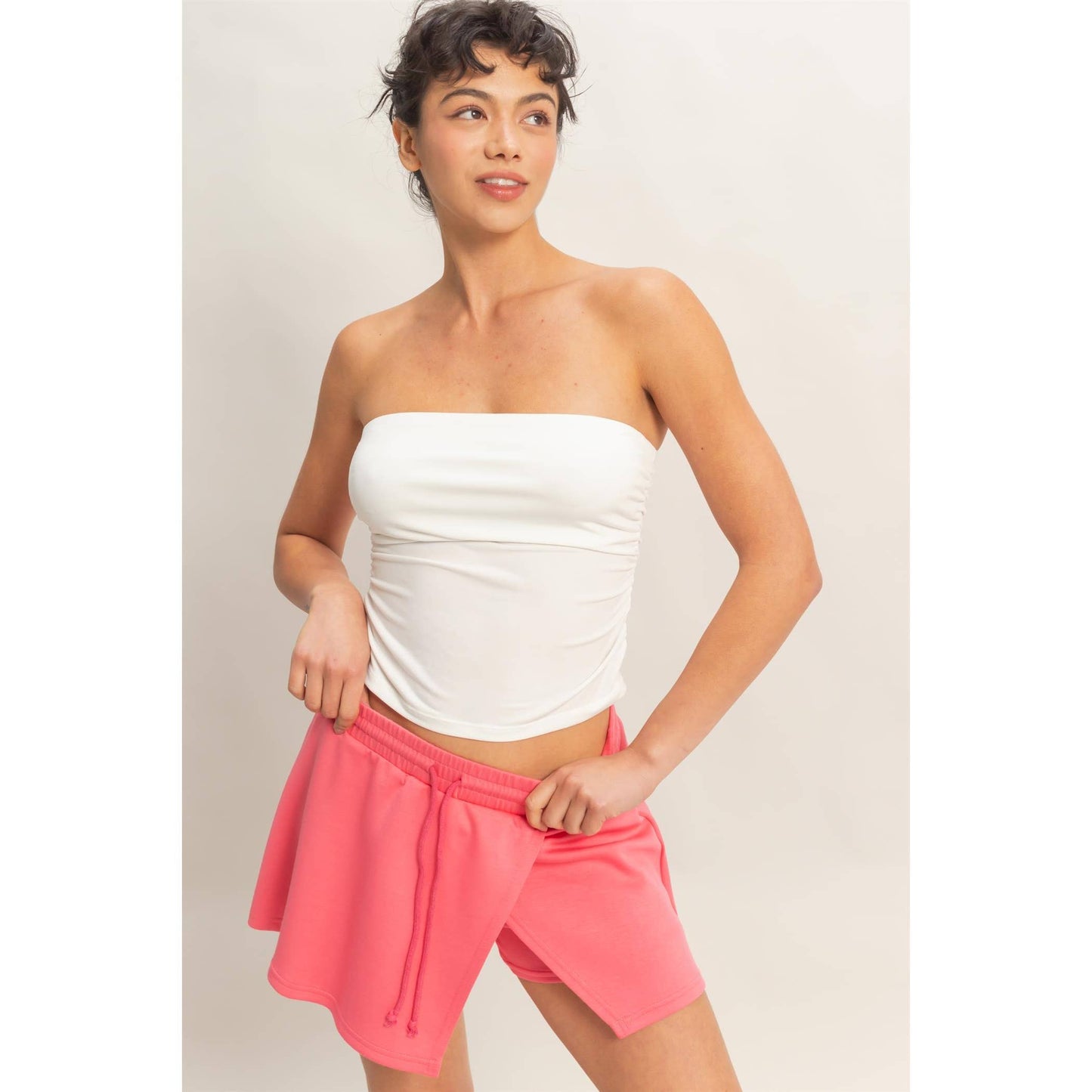 Ruched Bandeau Top