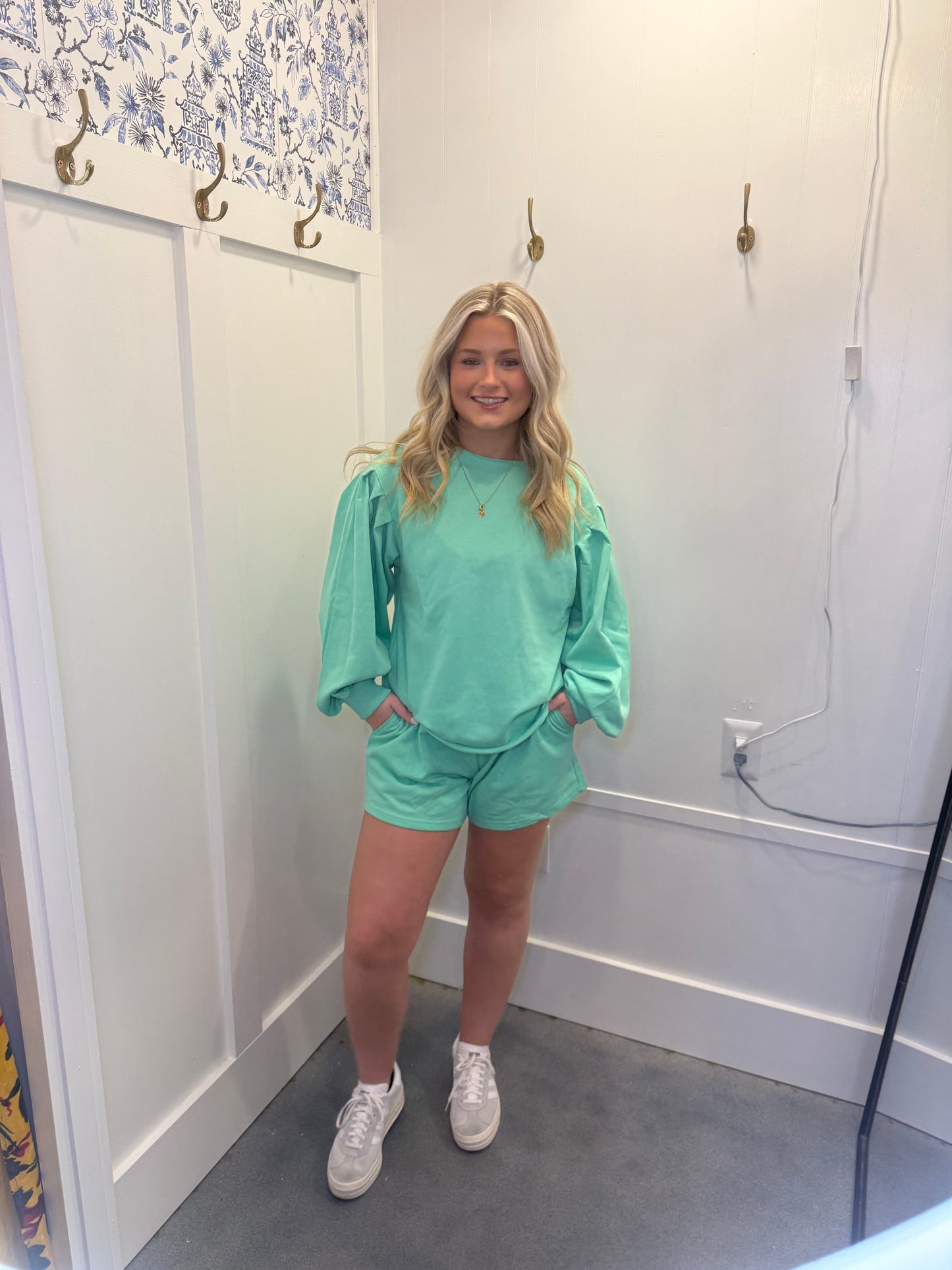 French Terry Sweatshirt and Shorts Set (Sold as Separates)