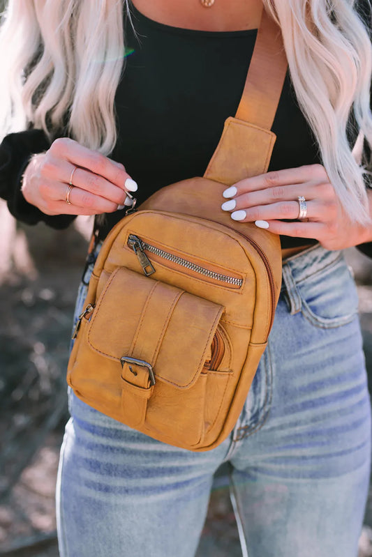 Vintage Multi Pockets Sling Bag