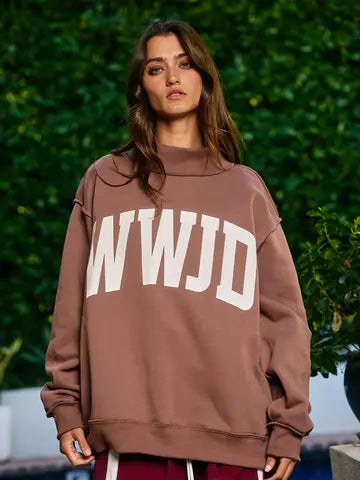 WWJD | 'WWJD & AMEN' Reversible Mock Neck Sweatshirt