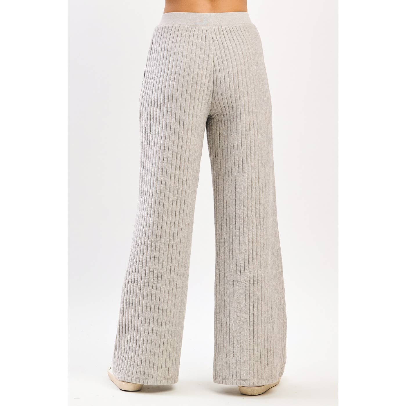 QUILTED CREW NECK SWEATSHIRT AND PANTS SET (Sold as Separates)