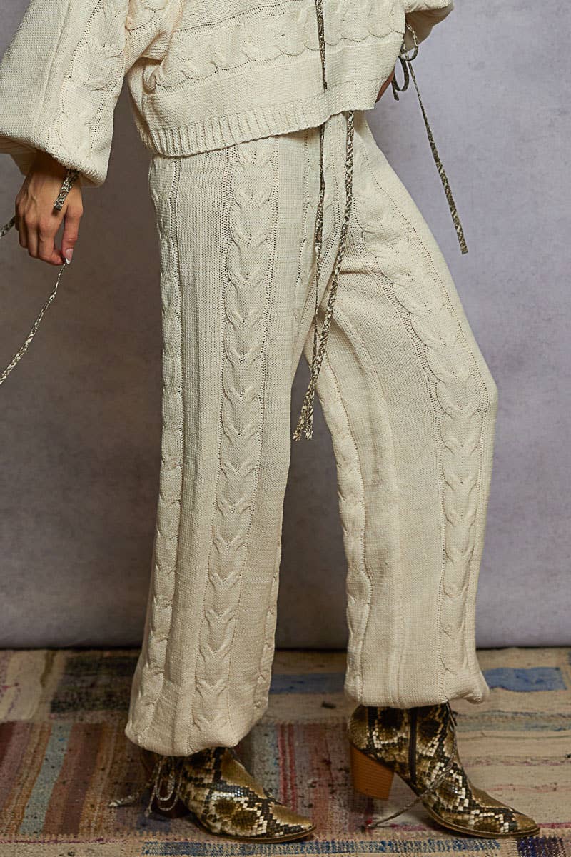 Straight Chenille Adjustable Wrist Sweater Pants