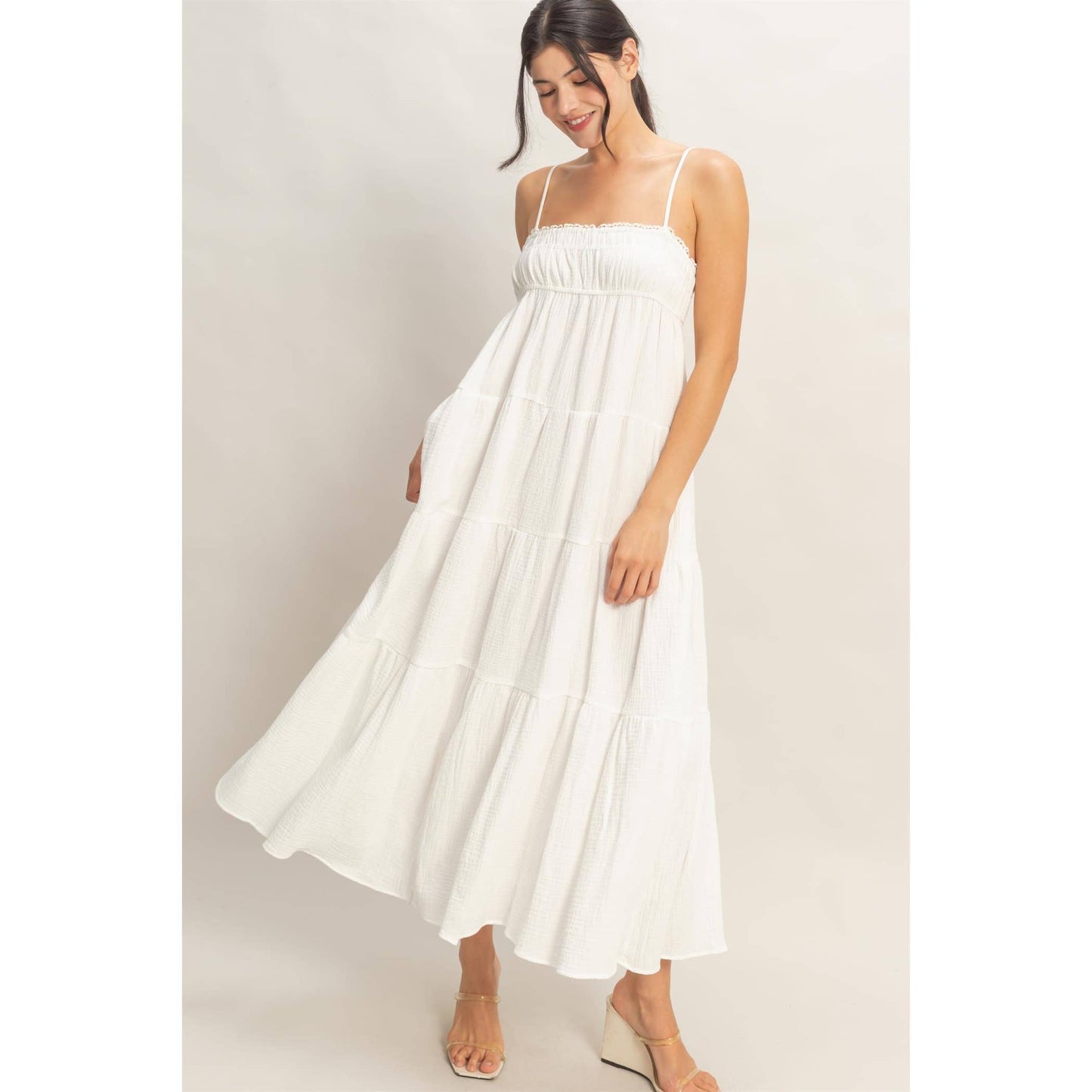 Smocked Tiered Maxi Dress