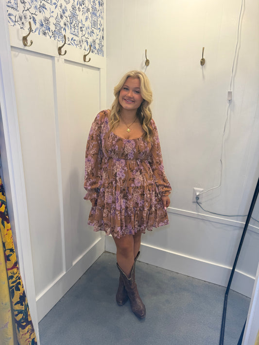 Printed Woven Mini Dress