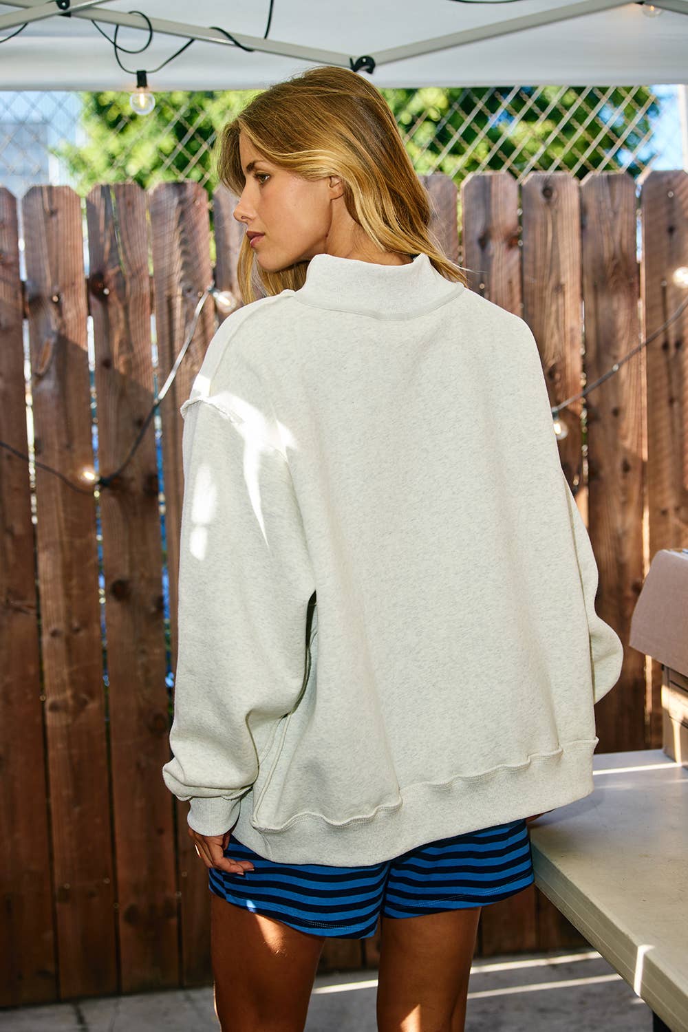WWJD | 'WWJD & AMEN' Reversible Mock Neck Sweatshirt