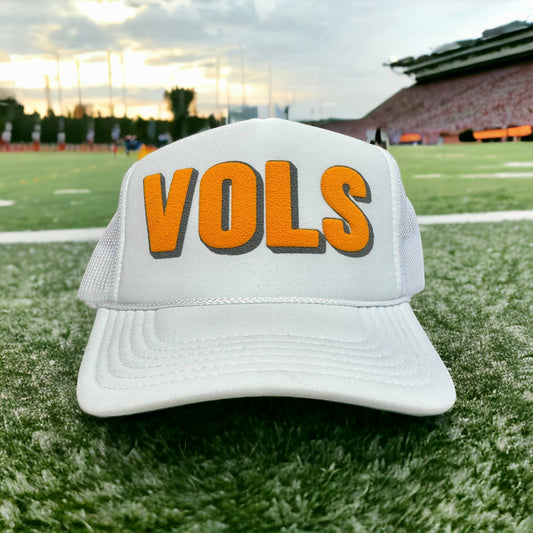VOLS - DL (orange/gray) White Trucker Hat