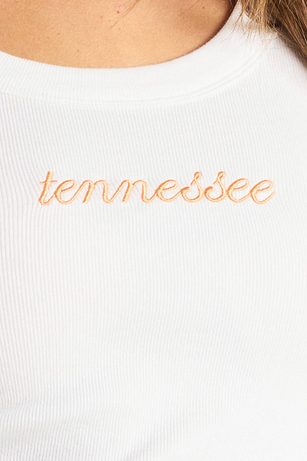 TN 'tennessee' Embroidered Ribbed Tank Top