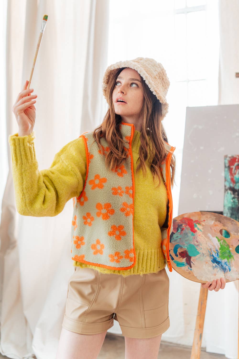 Printed Cute Fleece Vest