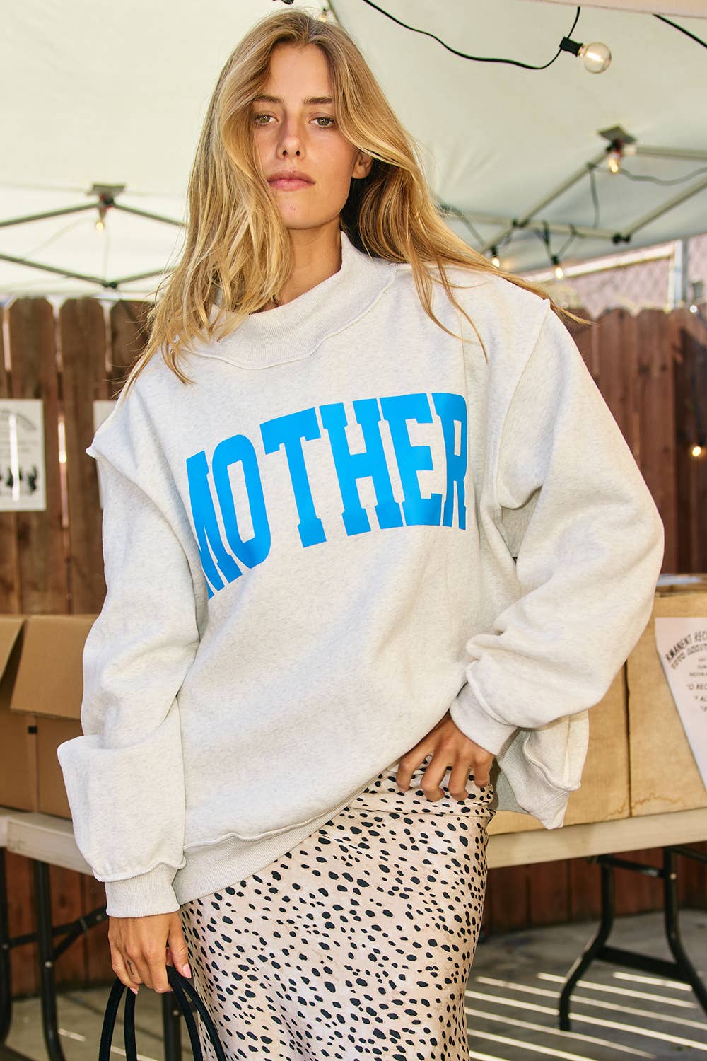 MOTHER | 'MOTHER & COOL MOM' Reversible Sweatshirt