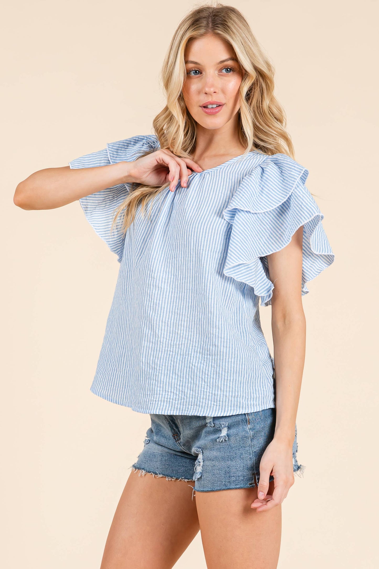Ruffle Sleeve Breeze Top