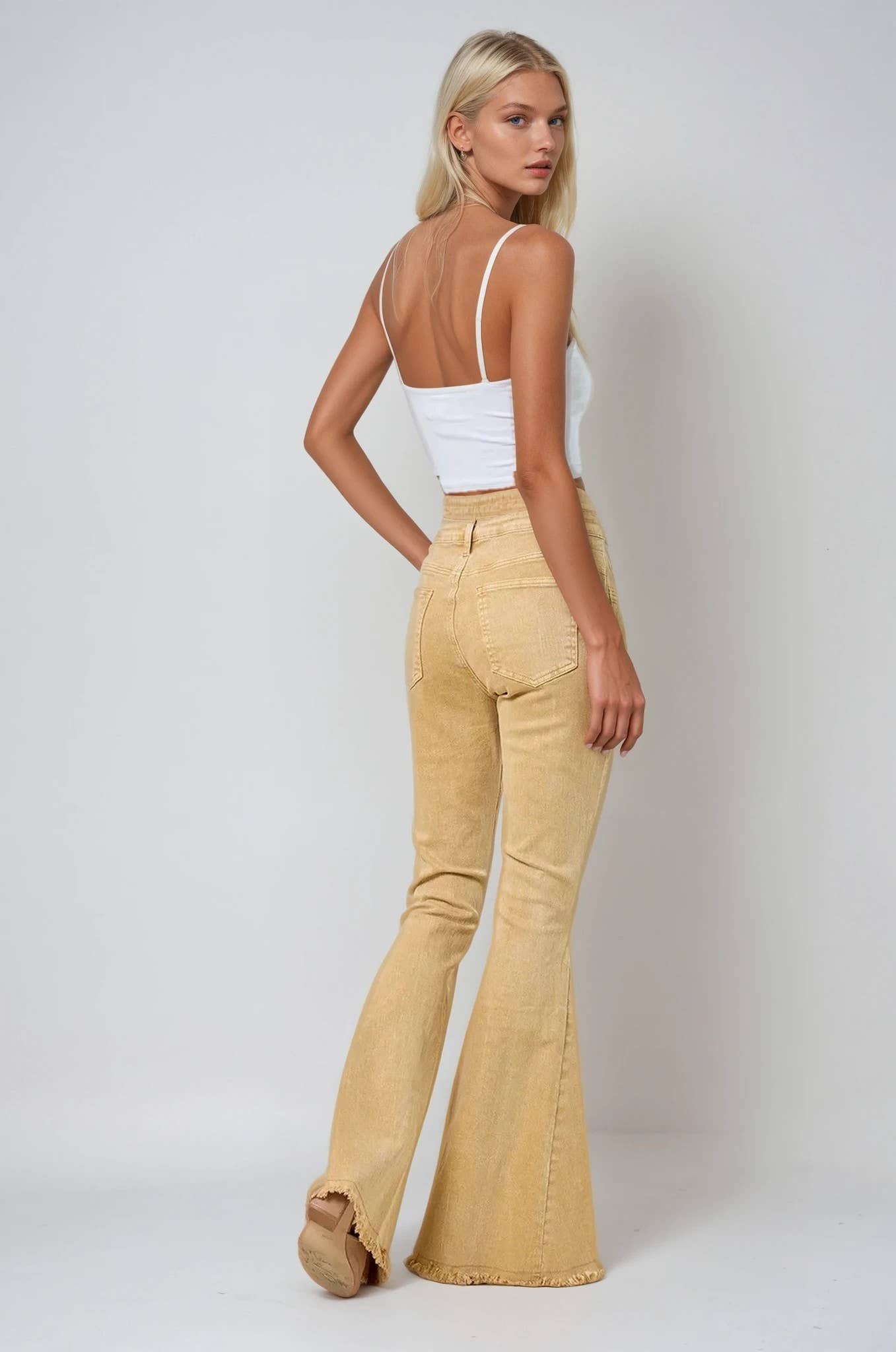 ACID WASHED BELLBOTTOM JEANS