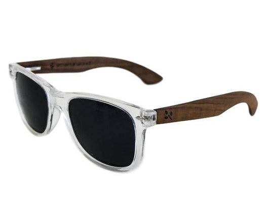 Clear Walnut Sunglasses