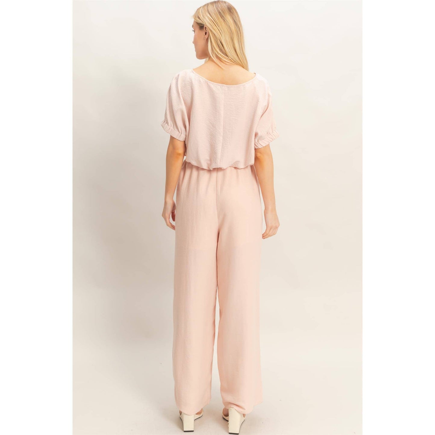 Textured Drawstring Top & Pants Set (Sold As Separates)