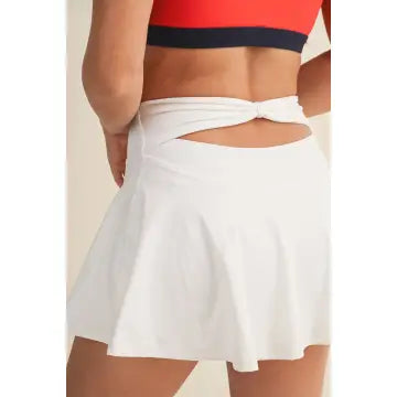 Mini Circle Skort with Bow Back Detail