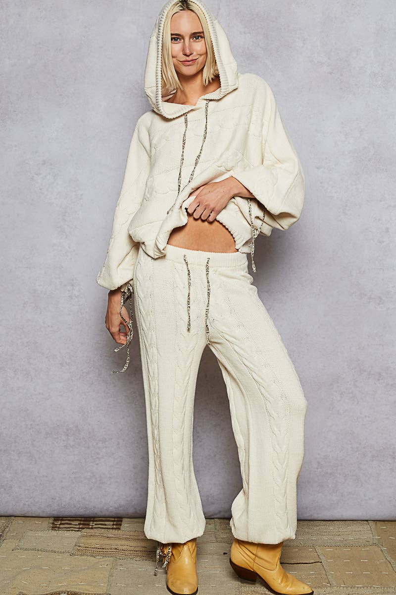 Straight Chenille Adjustable Wrist Sweater Pants