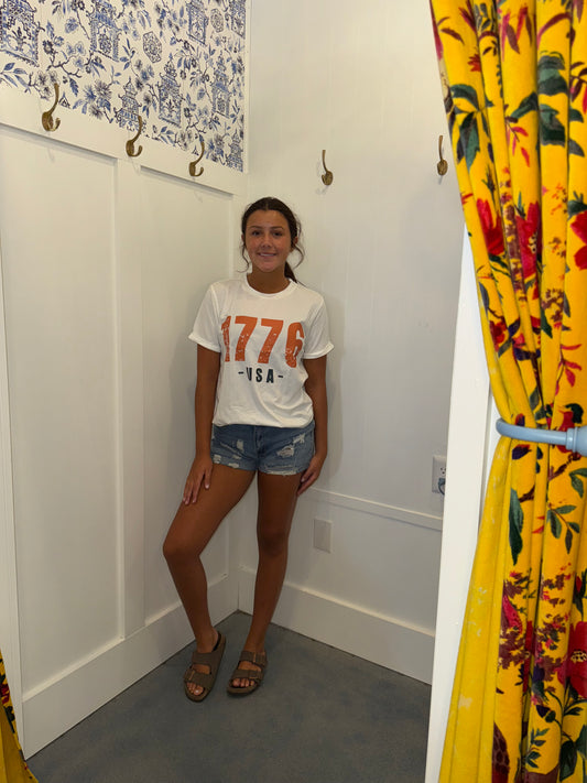 1776 USA Vintage Graphic T Shirt