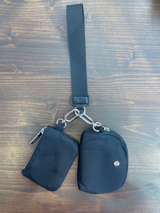 Double Pouch Wristlet with Zippers