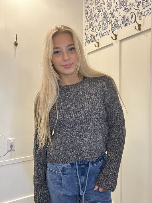 Textured Sweater With Relaxed Drop Sleeves