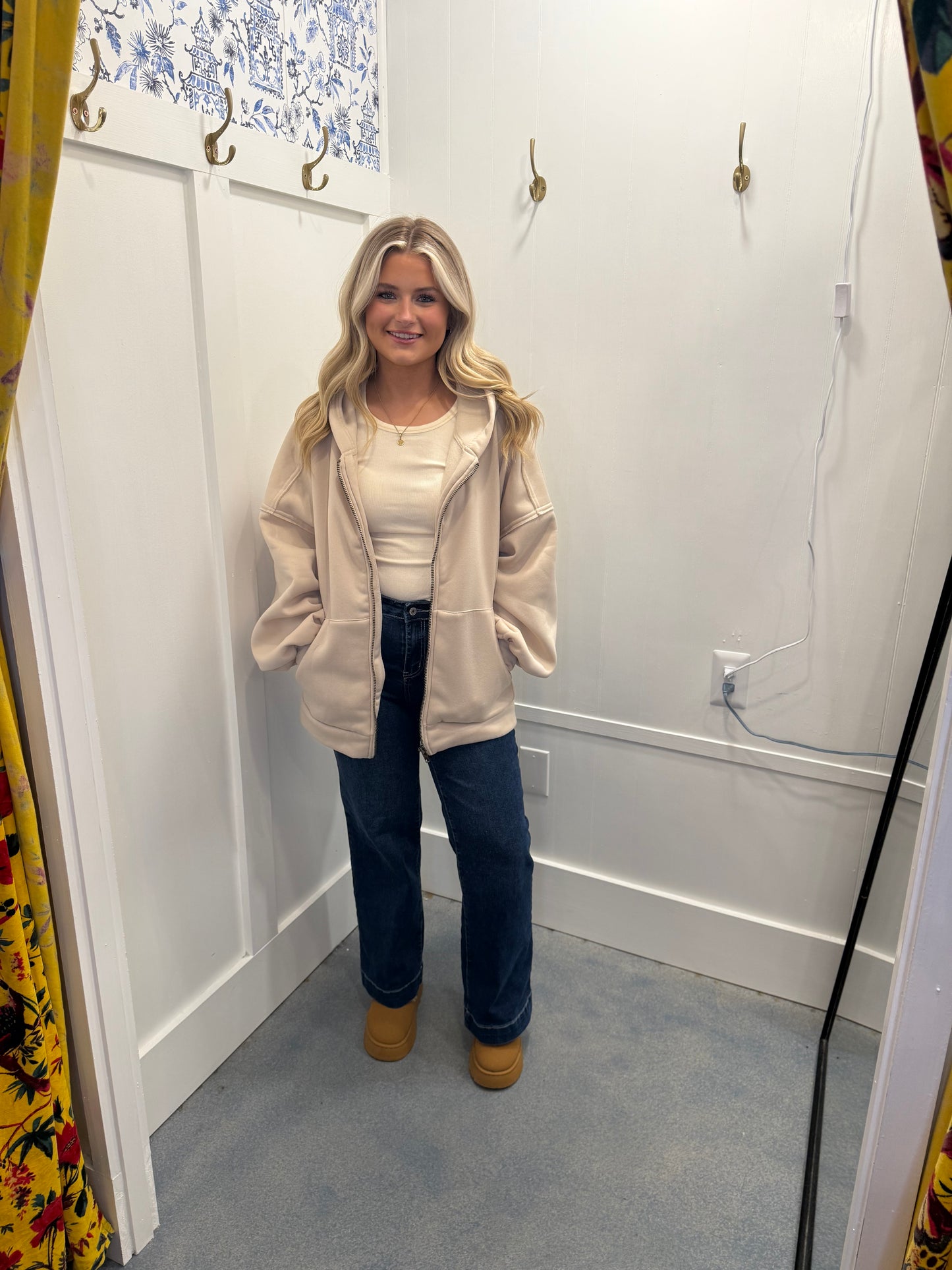 French Terry Oversized Hood Jacket