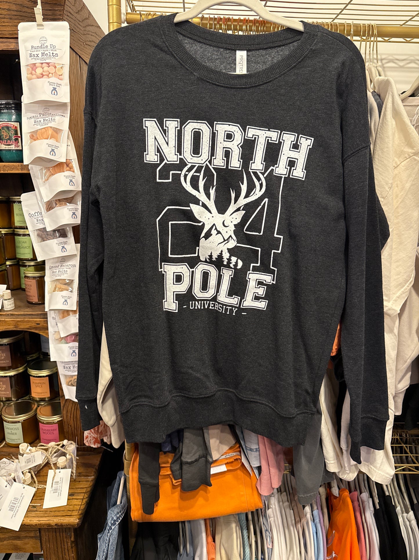 North Pole University Christmas Graphic Sweatshirt