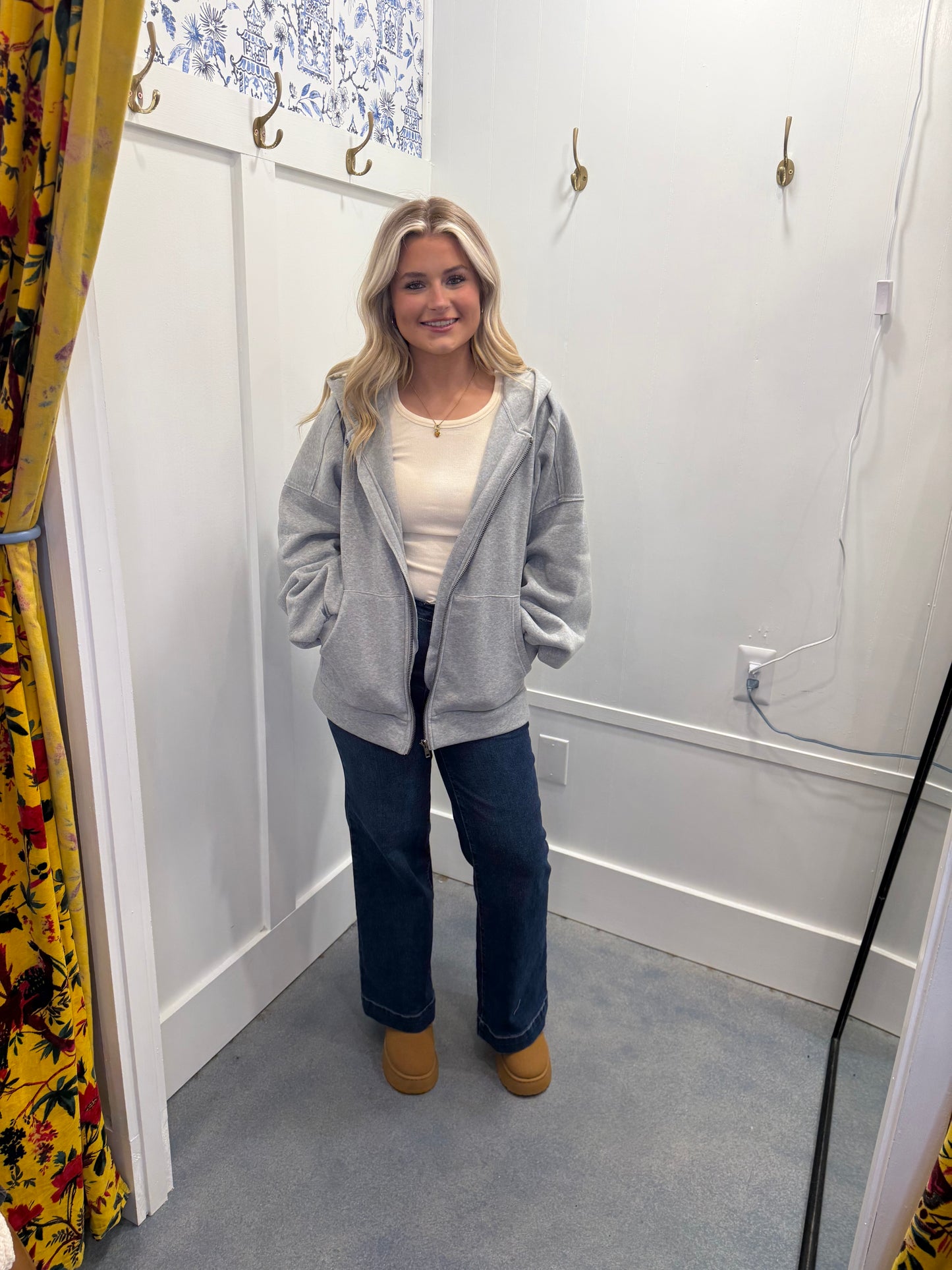 French Terry Oversized Hood Jacket