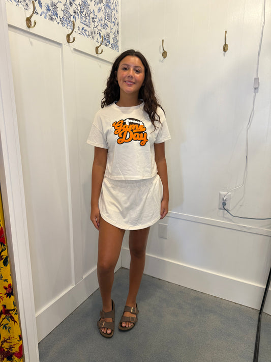Game Day Graphic Tee and Skort 2 Piece Set (Sold as Separates)