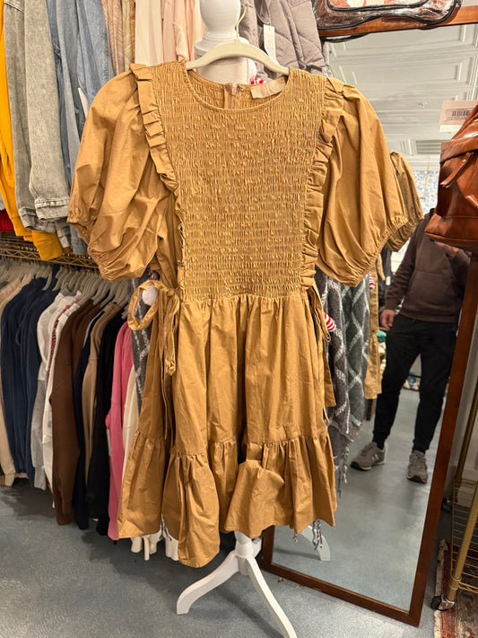 Big Love Smocked Puff Sleeve Midi Dress