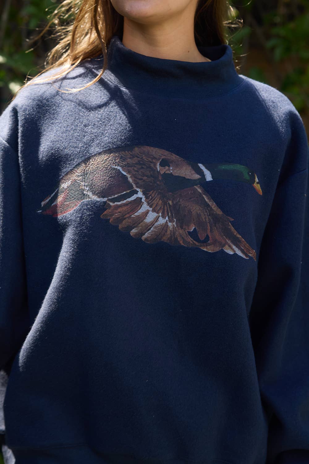 MALLARD | 'Lucky & Mallard' Mock-Neck Sweatshirt