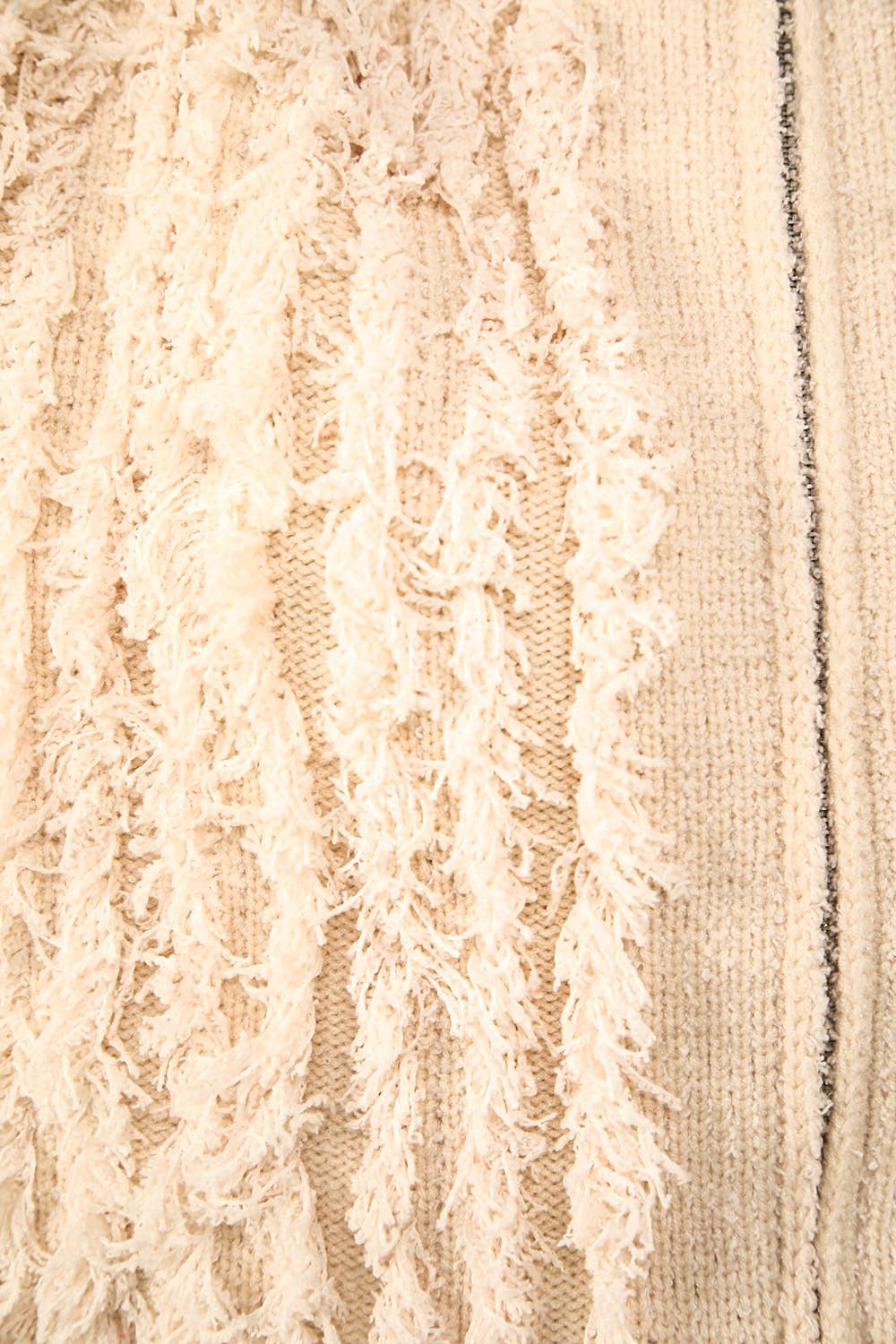 Soft Shaggy Yarn Knit Sweater Holiday Jacket