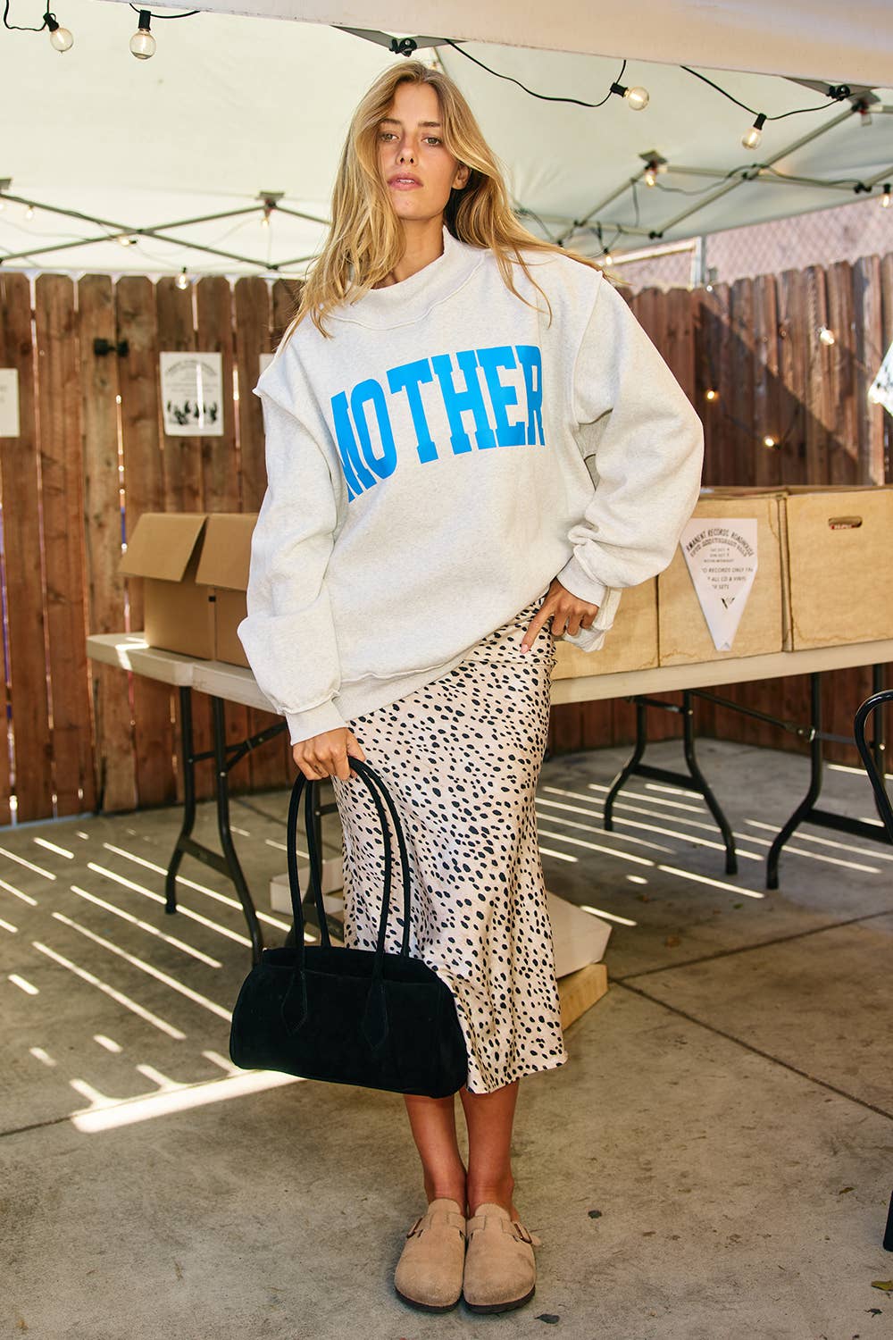 MOTHER | 'MOTHER & COOL MOM' Reversible Sweatshirt