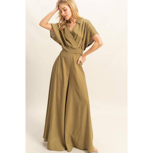 Surplice Top And Palazzo Pants Set (Sold as Separates)