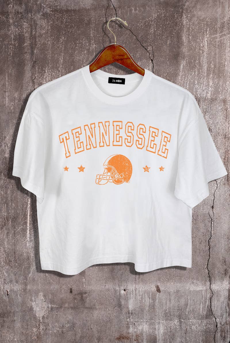 Giving Tennessee Football Graphic Crop Tee