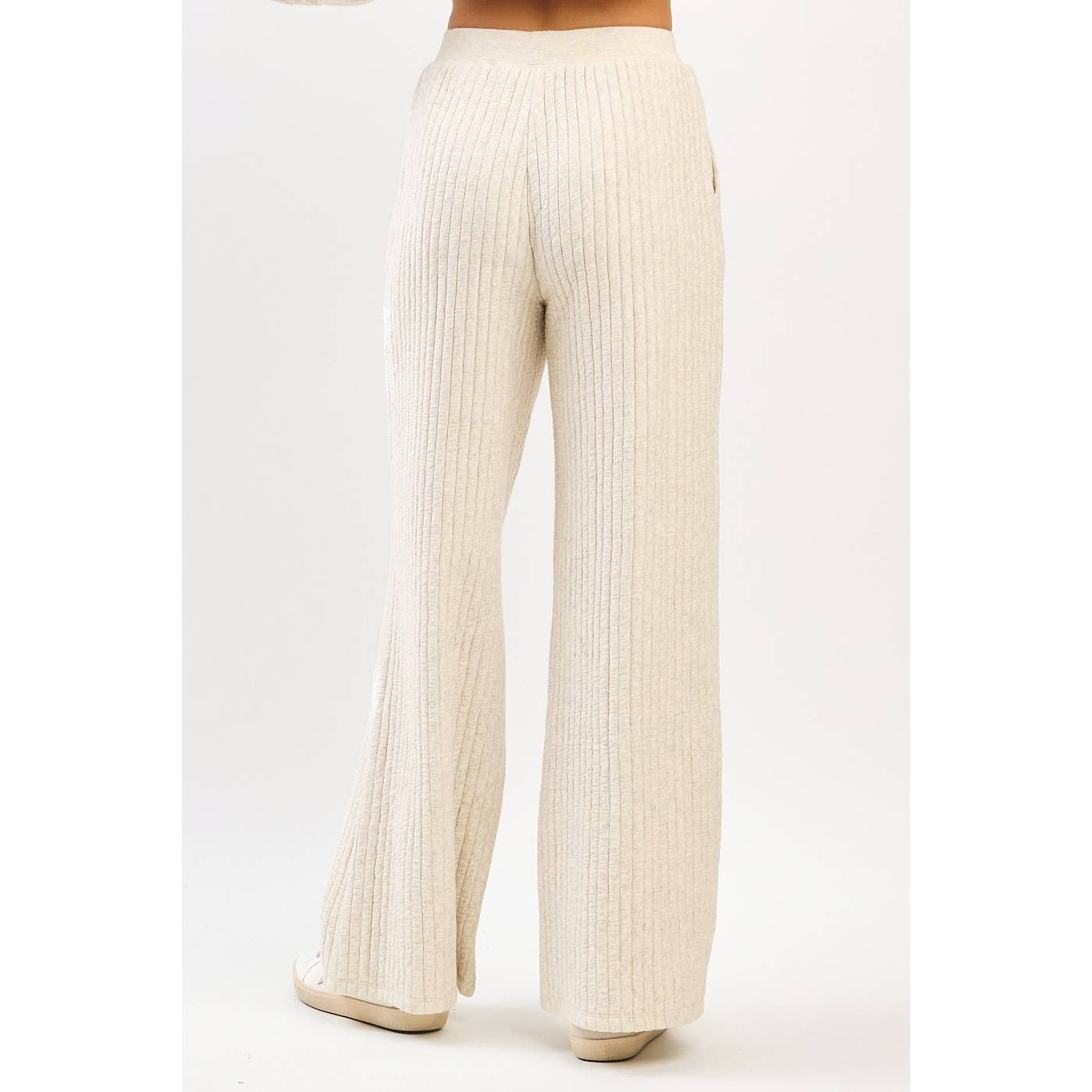 QUILTED CREW NECK SWEATSHIRT AND PANTS SET (Sold as Separates)