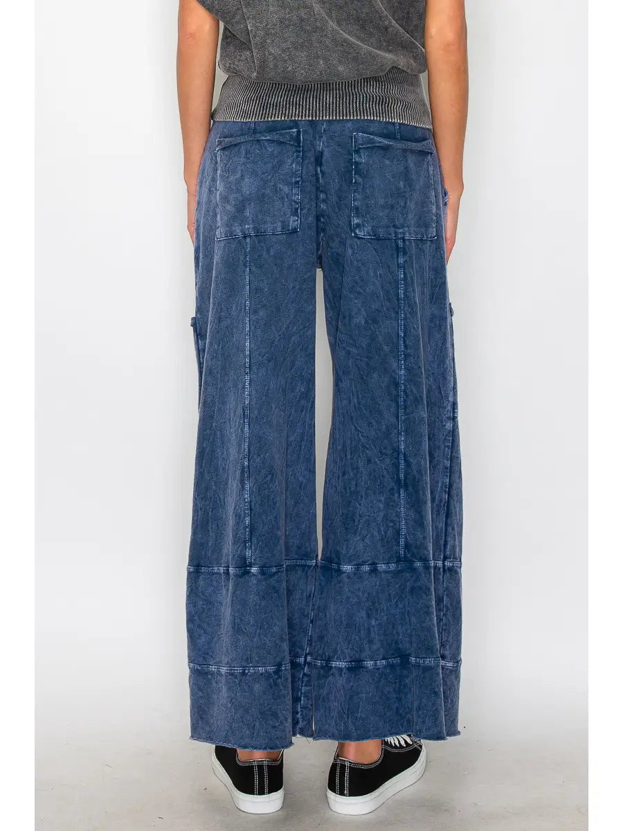 BEST Mineral Wash Wide Leg Cropped Pants