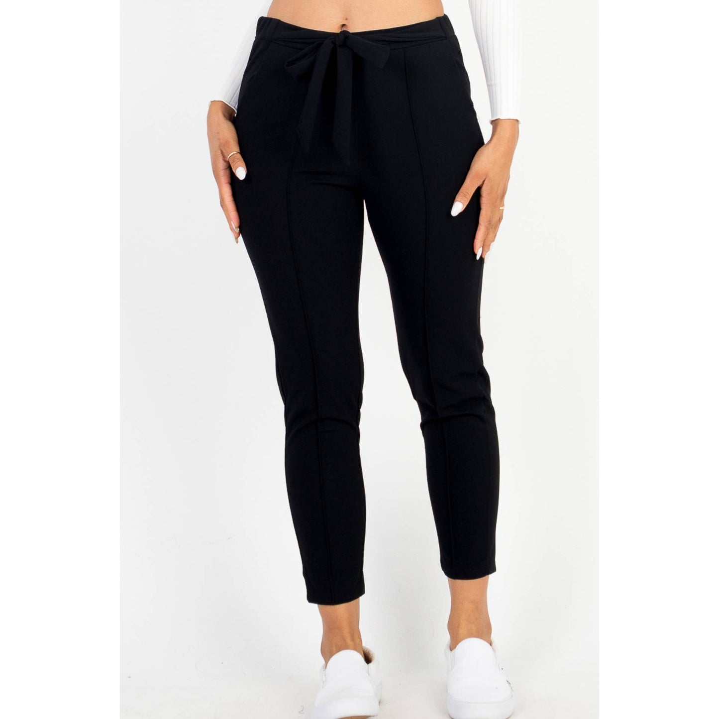 Knit Tie Front Pants