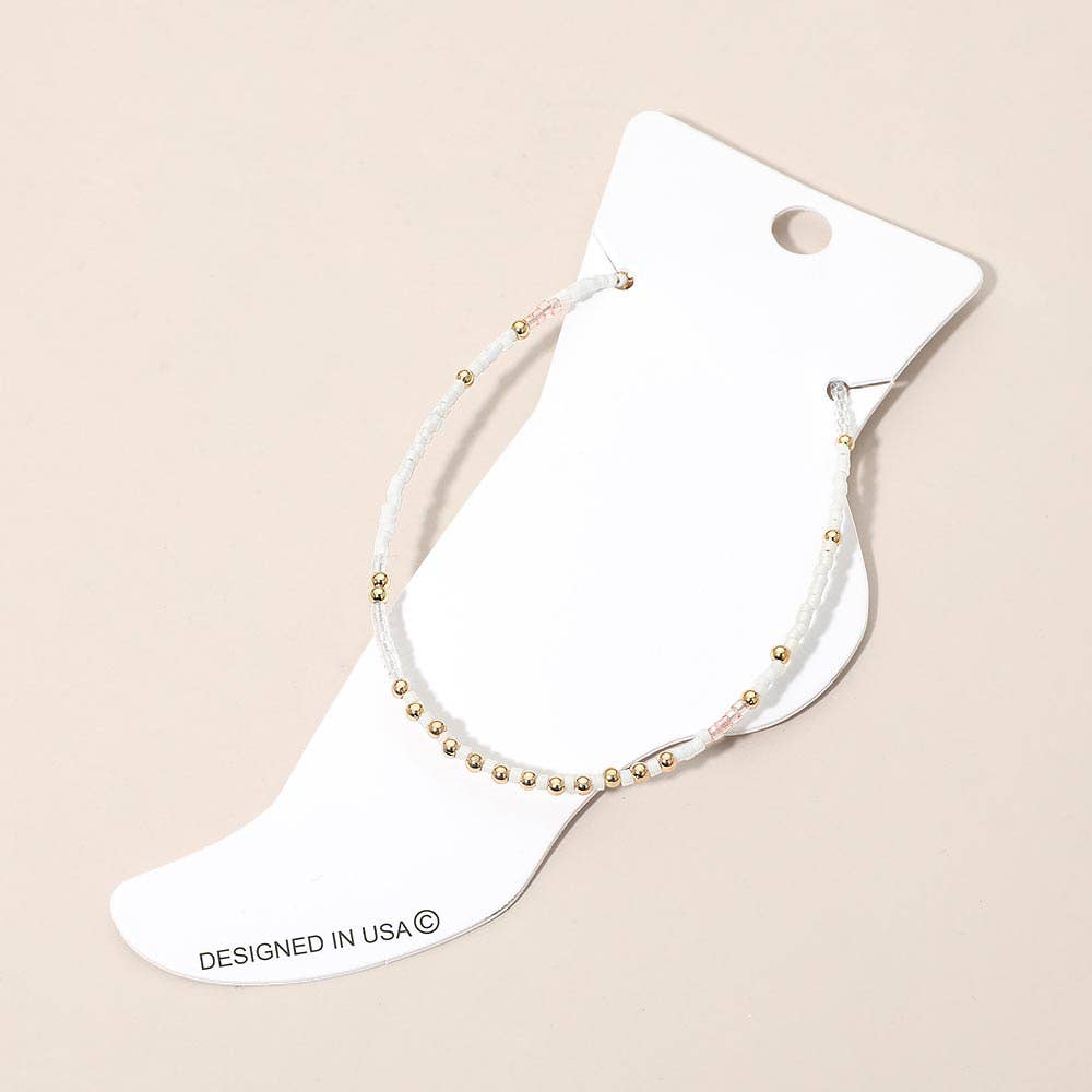 Faceted Beaded Anklet
