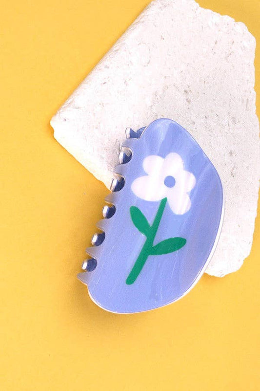 ORGANIC ROUND FLORAL HAIR CLAW CLIPS