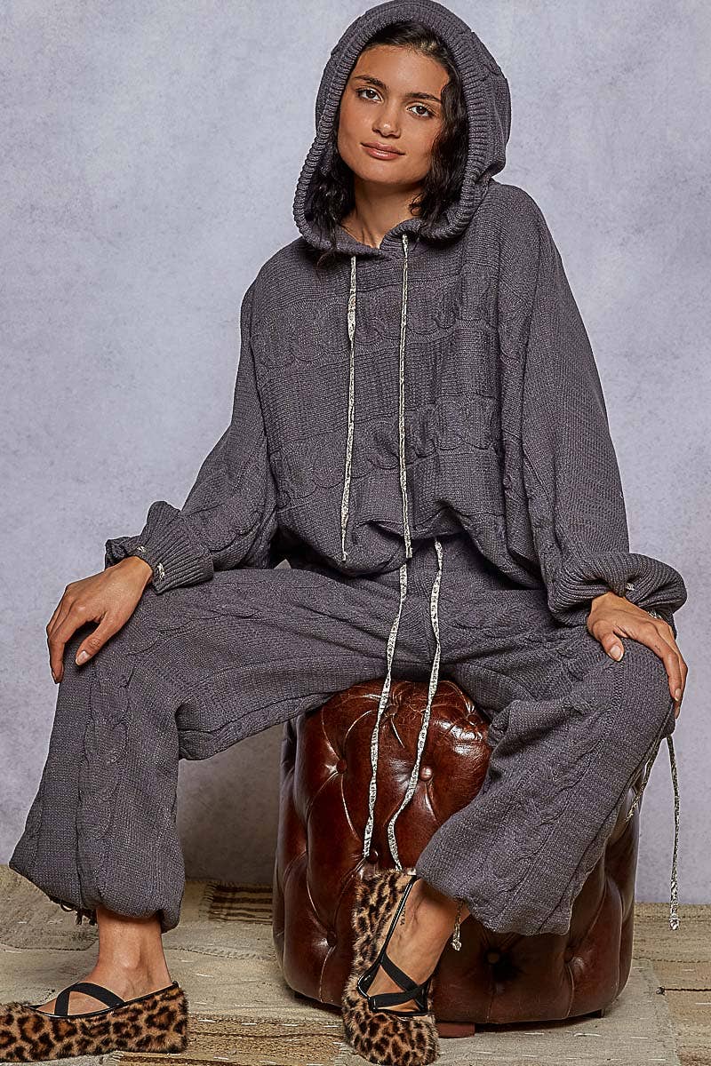 Straight Chenille Adjustable Wrist Sweater Pants