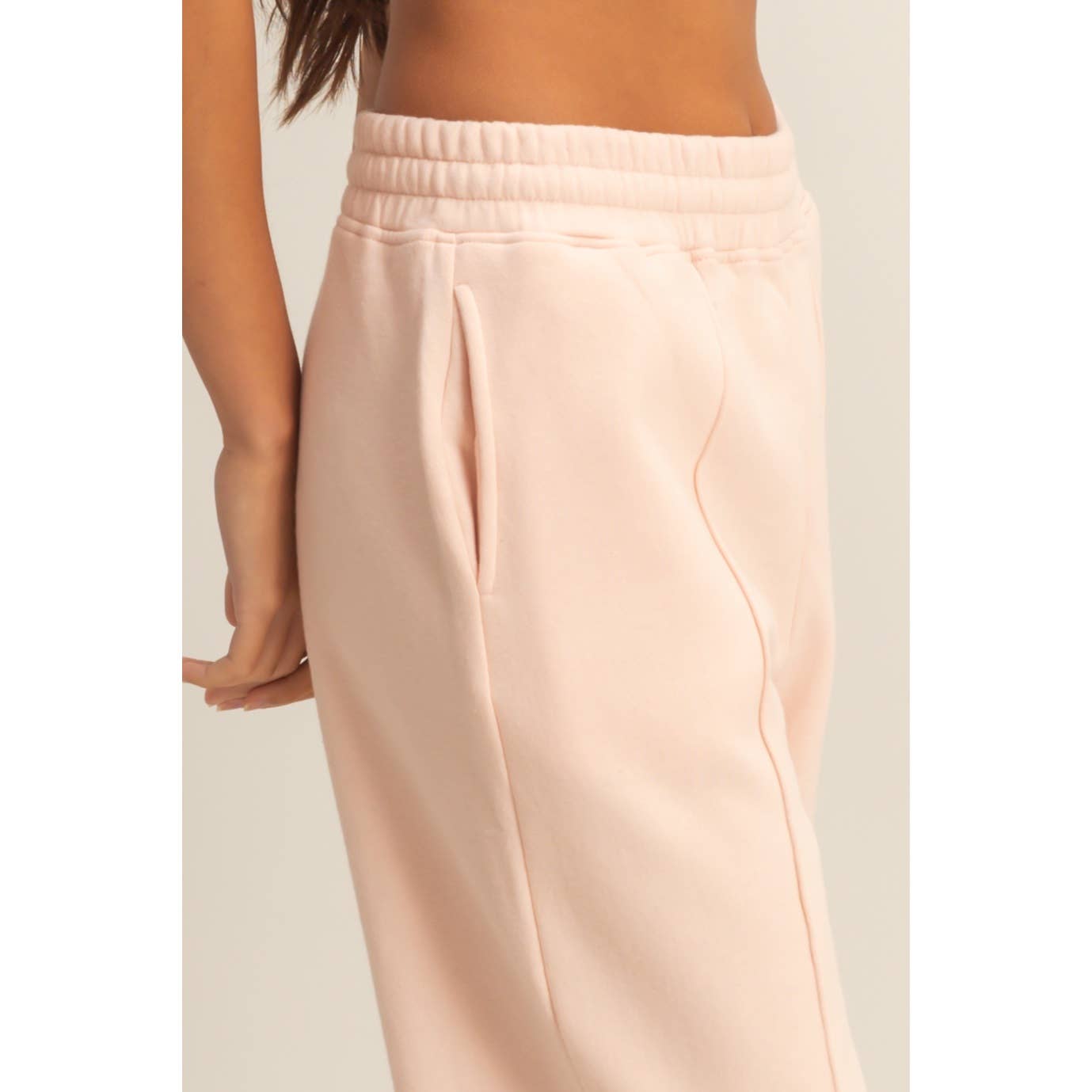 High-Waisted Pintuck Sweatpants