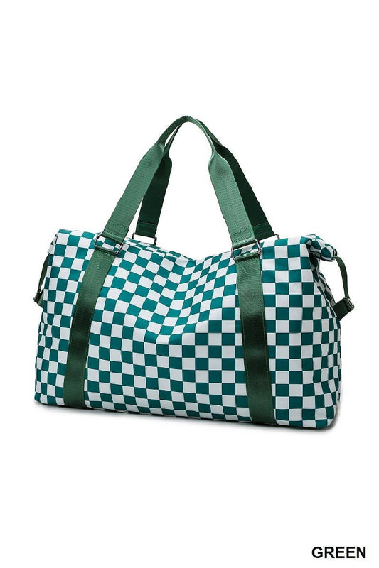 Checkered Travel Duffle Bag