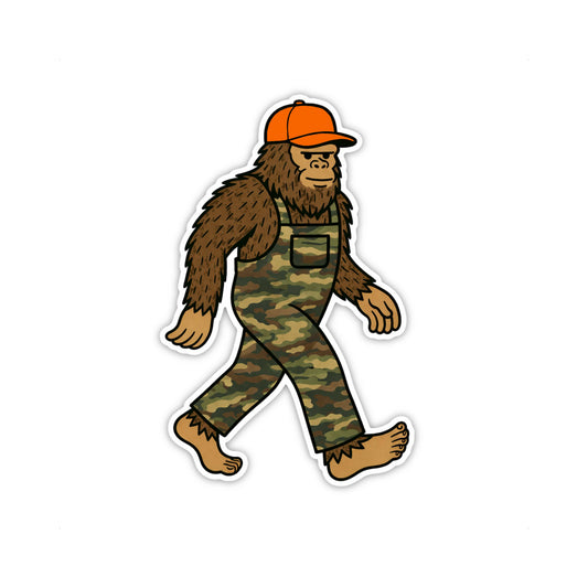 Bigfoot in Camo Overalls
