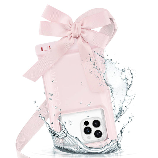 Case-Mate Ballet Pink Bow Waterproof Floating Pouch
