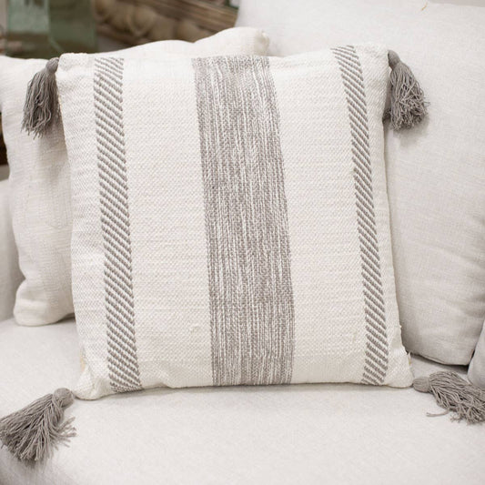 Biltmore Woven Pillow   Gray/White   20x20