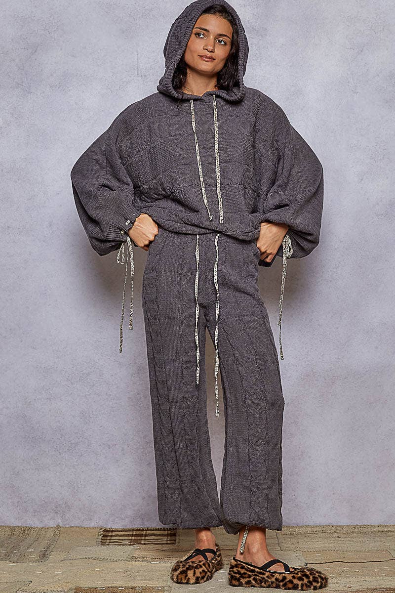 Straight Chenille Adjustable Wrist Sweater Pants